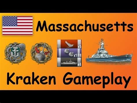 World Of Warships Massachusetts Kraken Gameplay German Deutsch Wows