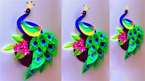 How To Make Handmade Peacock Craft Ideas For Wall Hanging Wall