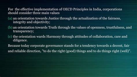 OECD Principles Of Corporate Governance In India PPT