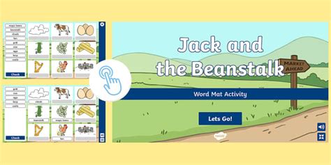 Interactive Jack And The Beanstalk Word Mat Twinkl Go