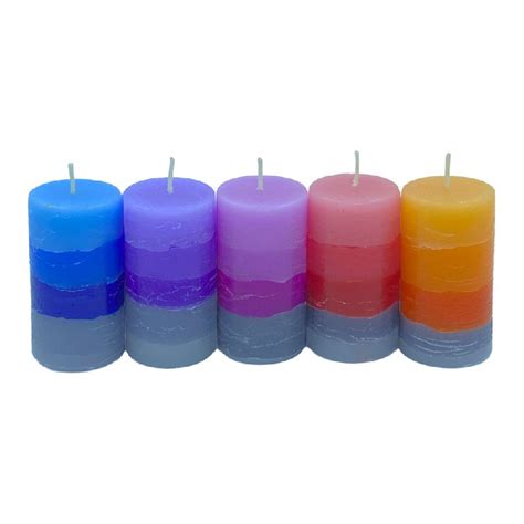 Paraffin Wax Polished Designer Pillar Candles For Decoration Lighting