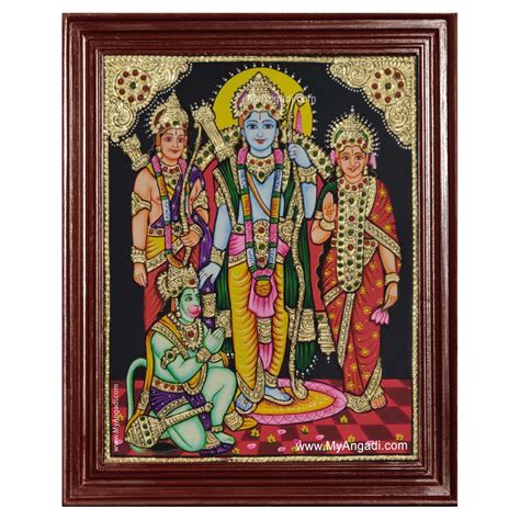 Ramar Sita Lakshmanan Hanuman Tanjore Paintings Online Ramar Sita