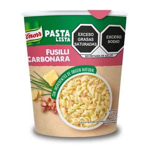 Fusilli Carbonara Knorr Pasta Lista 62 G Walmart