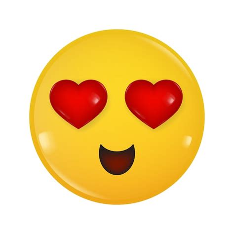 Cara sonriente con corazones amor emoji amarillo brillante 3d emoción