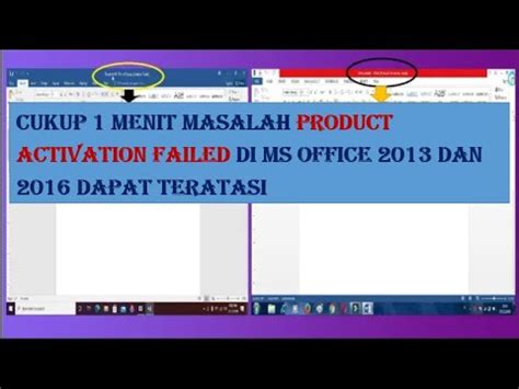 Cara Menghilangkan Product Activation Failed Pada Microsoft Office