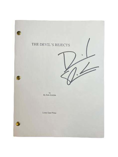 Dave Sheridan The Devils Rejects Autographed Script Icon Autographs