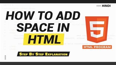 How To Add Space In HTML Insert Spaces In HTML YouTube