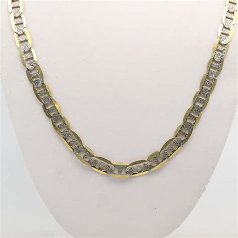 10kt Gold Two Tone Mariners Chain Necklace Property Room