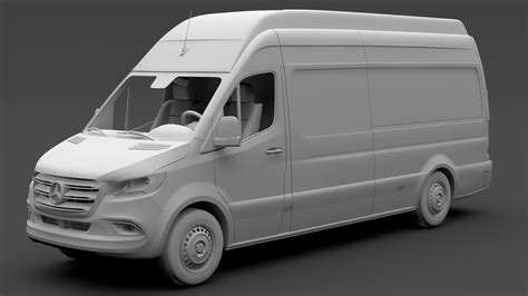 Mercedes Benz Sprinter Panel Van L3h3 Rwd 2019 3d Model Flatpyramid