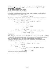 Math Pdf Compute Mn And Check As Min For The Box Beam