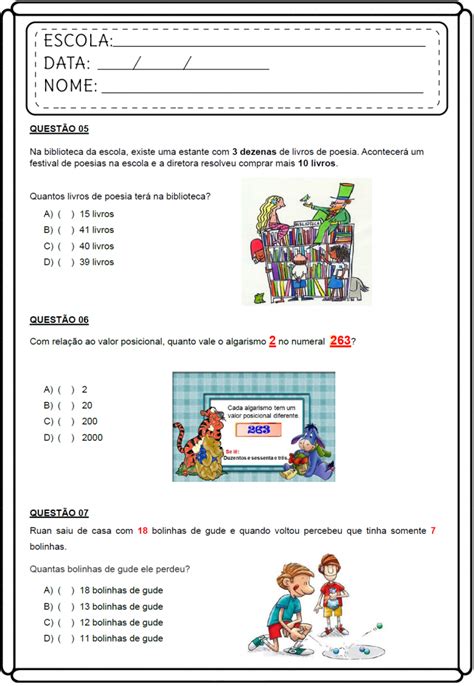 Atividades De Matemática 3 Ano Do Ensino Fundamental