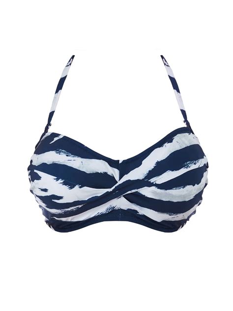 Fantasie Lindos Twist Bandeau Bikini Top Ink Braforme