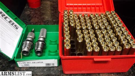 Armslist For Sale 338 Lapua New Ammo Spent Brass Ammo Case And Reloading Dies