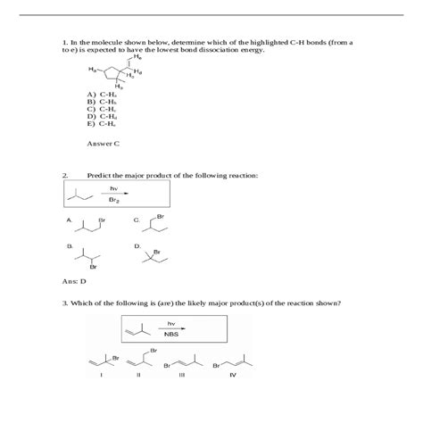 Predict The Major Product The Following Reaction