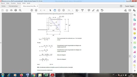 Planilha Para C Lculo De Muro De Arrimo Perfil Escalonado Tipo Ii Hot