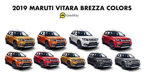 maruti vitara brezza colors orange red silver white yellow