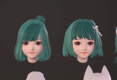 Anime hair style girl Low-poly 3D Model $45 - .unknown .fbx .ma .obj ...