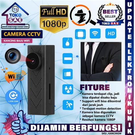 Promo Mini Spy Cam Ip Camera Model Kancing Pakaian Baju Full Hd P