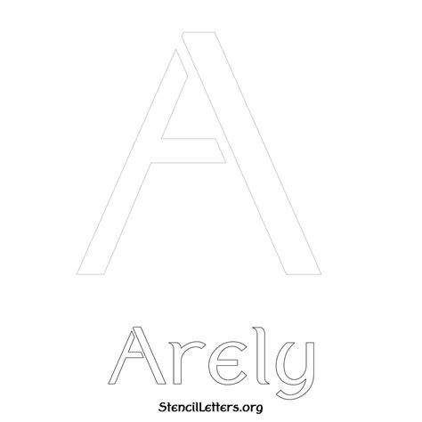 Arely Free Printable Name Stencils With Unique Typography Styles And