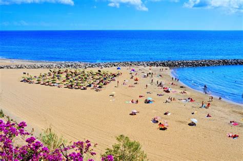 Playa De Playa Del Ingles En Maspalomas Gran Canaria España Imagen