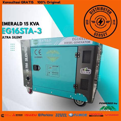 Jual Genset 15 Kva Emerald Genset Silent Diesel Genset Solar Murah