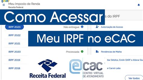 Como Fazer O Meu Irpf Da Receita Federal Youtube