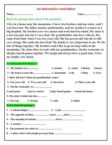 Worksheet Grade 8 Worksheet Live Worksheets Worksheets Library