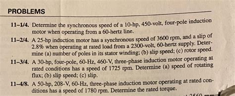 Solved Problems 11 14 Determine The Synchronous Speed Of A