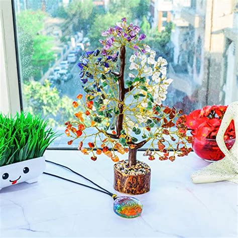 FASHIONZAADI Crystal Tree Of Life Feng Shui Tree Office Gifts 7