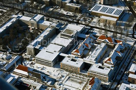 Rostock Aus Der Vogelperspektive Winterluftbild Baustelle Auf Dem