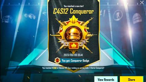 Finally Reached Conqueror In BGMI YouTube