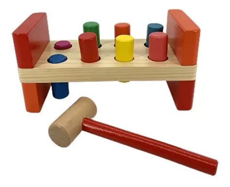 Banco De Descarga Con Martillo Madera Juego Didactico Niños en venta en