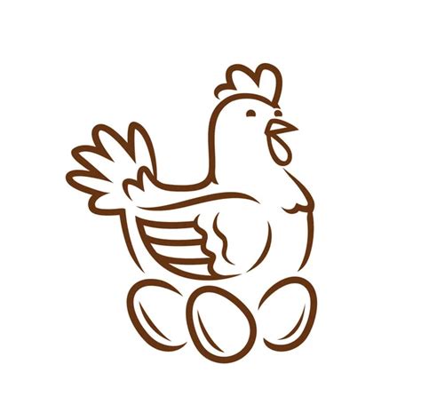 Chicken logo or label. Farm animal symbol vector Stock Vector Image by ...