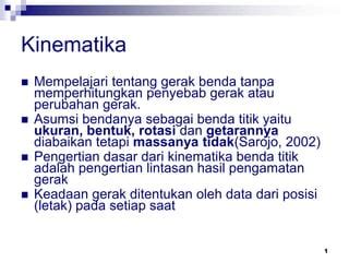 Kinematika Gerak PPT