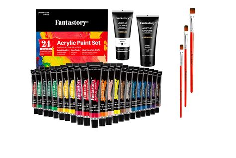 Acrylic Paint Set 24 Colour Waterproof Brush Kit Deal - National Deal ...