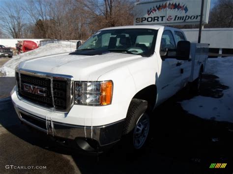 2014 Summit White Gmc Sierra 3500hd Crew Cab 4x4 Dually Utility