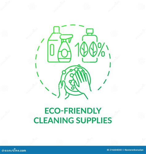 Eco Friendly Cleaning Supplies Concept Icon Stock Vector - Illustration ...