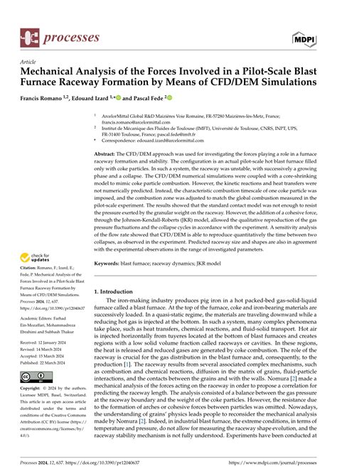 PDF Mechanical Analysis Of The Forces Involved In A Pilot Scale Blast