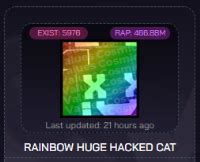 RAINBOW HUGE HACKED CAT PET SIMULATOR 99 PS99 PETSIMULATOR