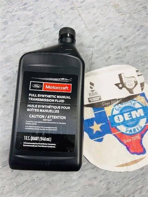 Quart Full Synthetic Manual Transmission Fluid Oem Ford Motorcraft