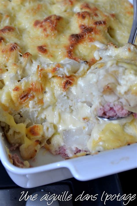 Gratin De Chou Fleur Au Jambon Sauce Mornay Une Aiguille Dans L Potage