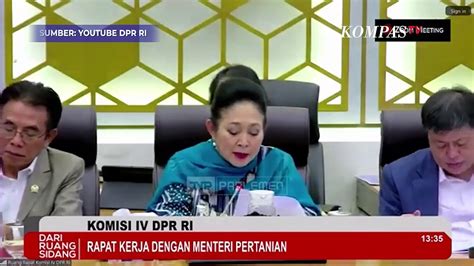 Perdana Titiek Soeharto Pimpin Rapat Komisi Iv Dengan Mentan Ri Amran