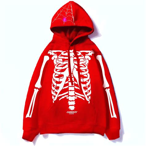 Reflective Red Skeleton Hoodie