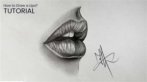 How To Draw Realistic Lips Tutorial For Beginners Youtube