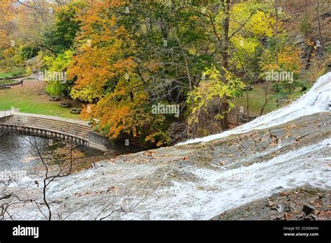 Autumn scene of waterfalls Stock Photo - Alamy