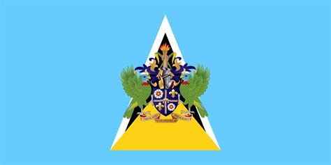 Saint Lucia With Coat Of Arms Flag Creator