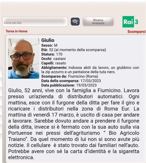 Era scomparso venerdì da Fiumicino trovato oggi privo di vita