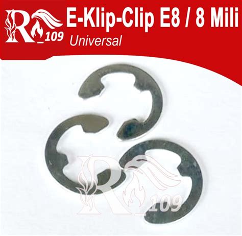 Paket 4 Snap Ring Circlip Ring Clip Klip Pengunci Retaining E 8 E8