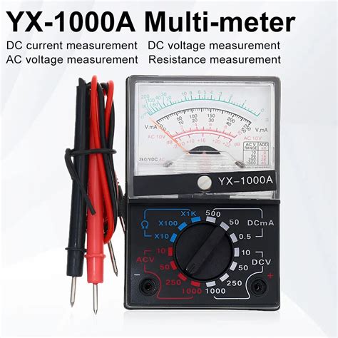 Yx 1000a Analog Multimeter Ac Dc Pointer Voltage Current Multimeter 10v 50v 250v 1000v Handheld