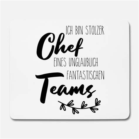 Ich Bin Stolzer Chef Eines Fantastischen Teams Mousepad Spreadshirt